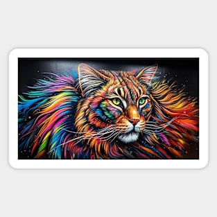 Graffiti Cat  Art Magnet